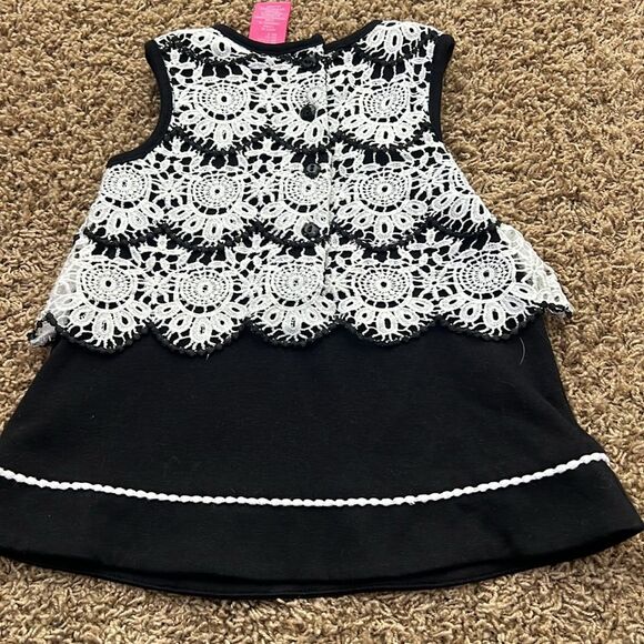 Isaac Mizrahi Girls‎ Black White Lace Overlay Dress Size 2T. Simply Beautiful! - Picture 7 of 10